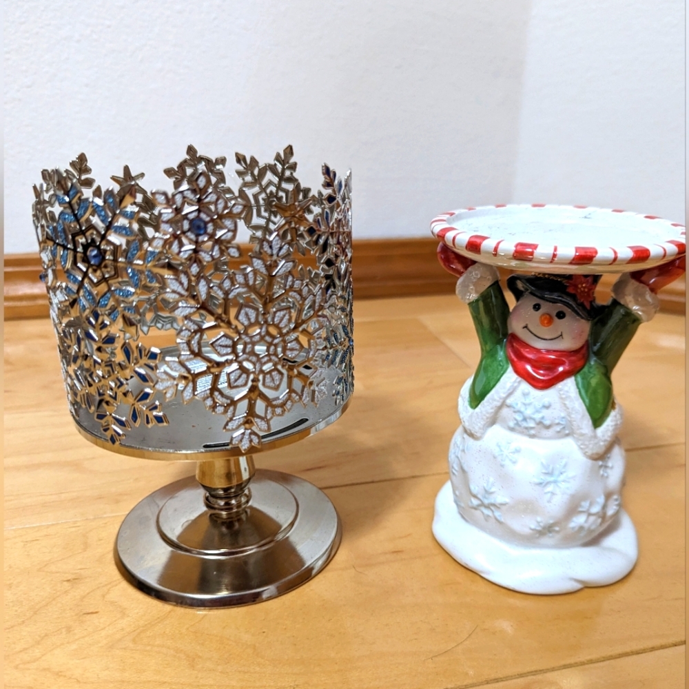 60% off Holiday Winter candle holders